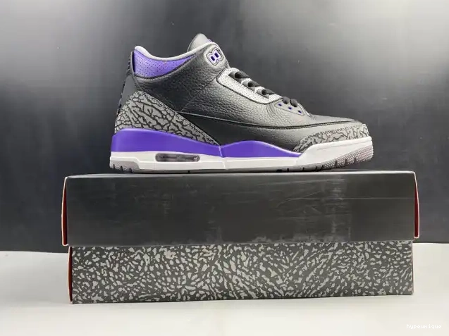 HYPE Retro Jordan Court Air 3 Black CT8532 Purple 050 0615